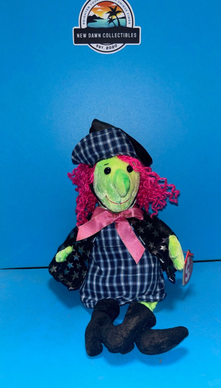 Ty Beanie Baby Scary the Witch Plush 2000 Vintage Halloween Decor Doll Mint NWT